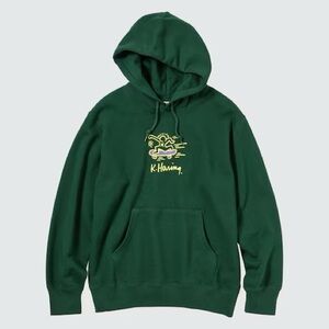 UNIQLO Green Keith Haring Hoodie - Size M